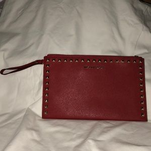 NWOT Michael Kors clutch studded in front